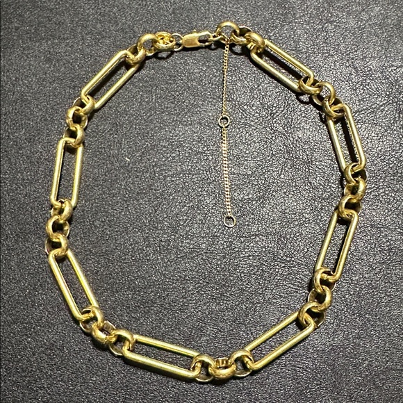 Madewell Paper Clip Gold-Tone Chunky Chain Necklace - Picture 8 of 12